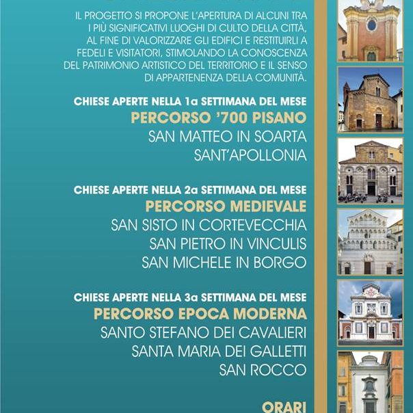 Locandina del progetto chiese aperte