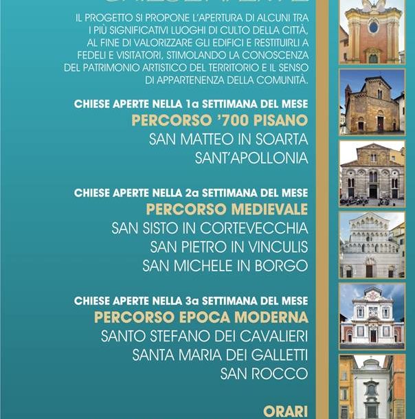 Locandina del progetto chiese aperte